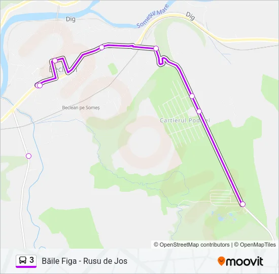 3 Bus Line Map