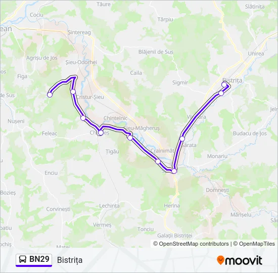 BN29 Bus Line Map