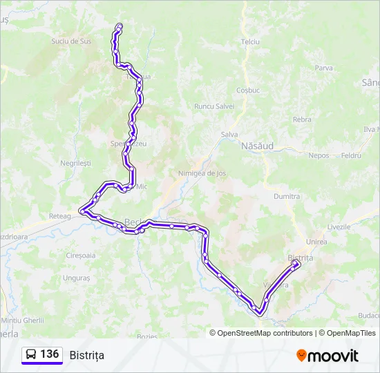 136 Bus Line Map