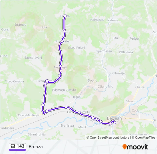 143 Bus Line Map