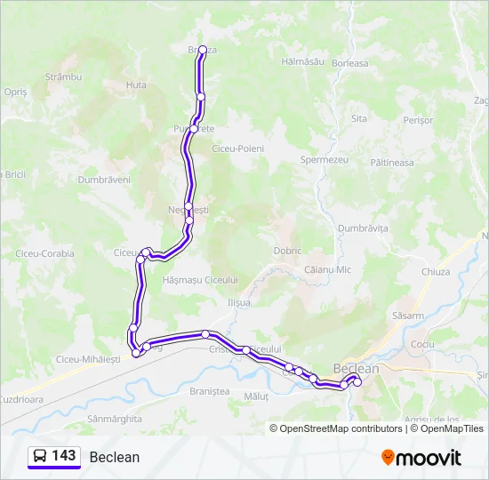 143 Bus Line Map