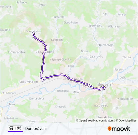 195 Bus Line Map