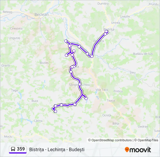 359 Bus Line Map