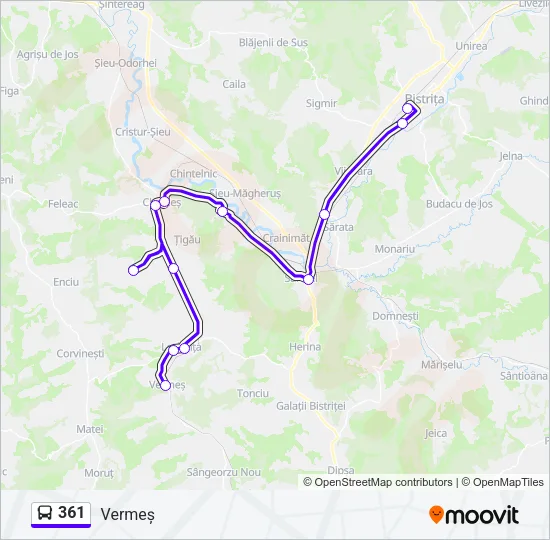 361 Bus Line Map