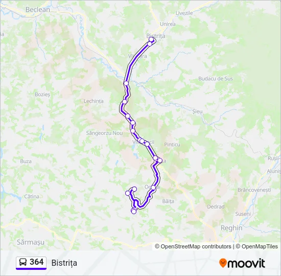 364 Bus Line Map
