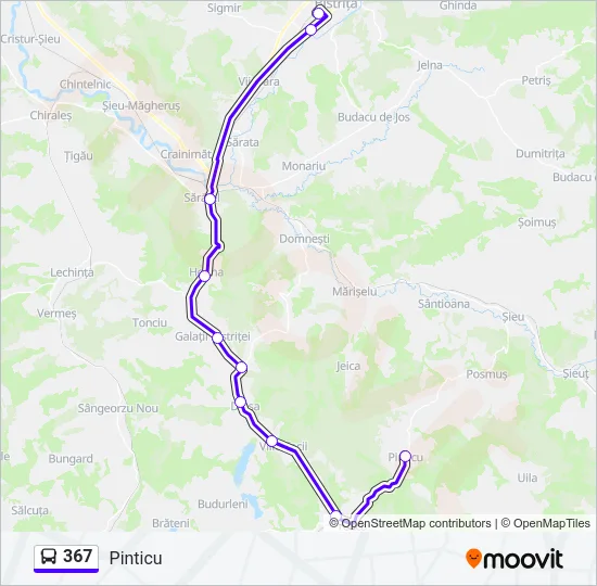 367 Bus Line Map