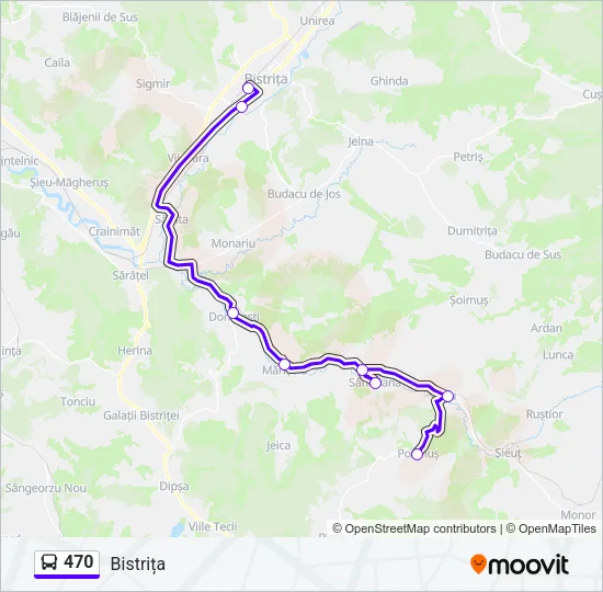 470 Bus Line Map