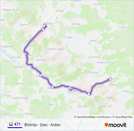 471 Bus Line Map