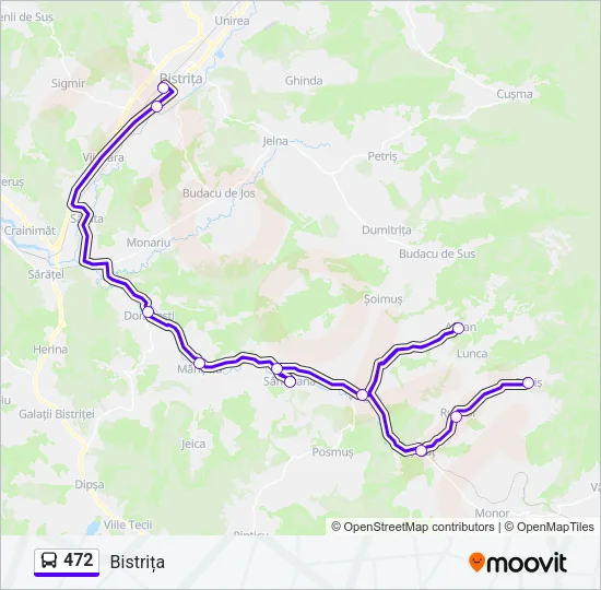 472 Bus Line Map