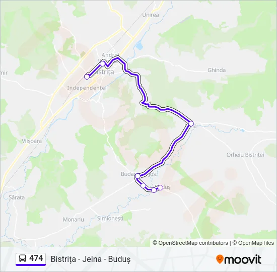 474 Bus Line Map