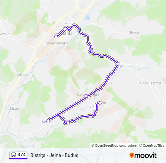 474 Bus Line Map