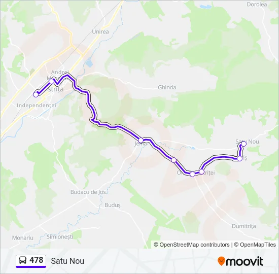 478 Bus Line Map