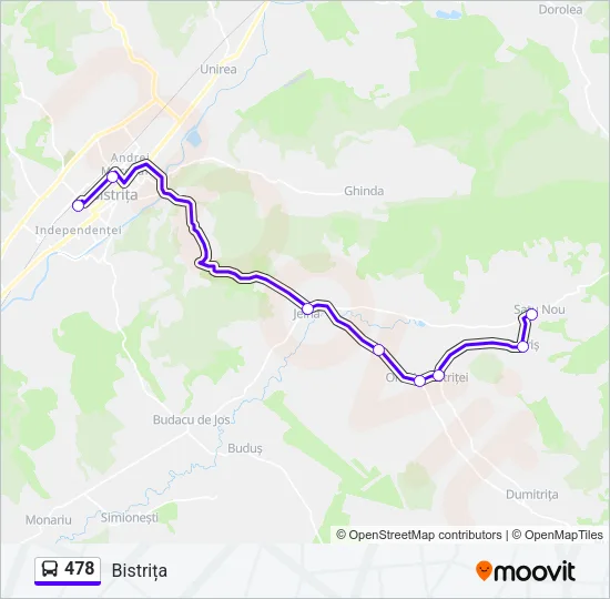 478 Bus Line Map
