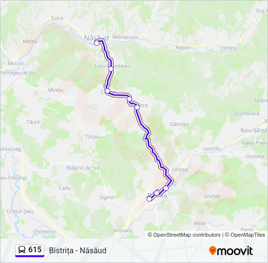 615 Bus Line Map