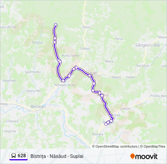 628 Bus Line Map
