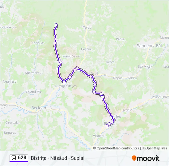 628 Bus Line Map