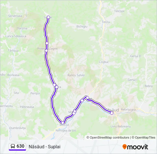 630 Bus Line Map