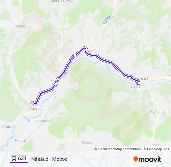 631 Bus Line Map