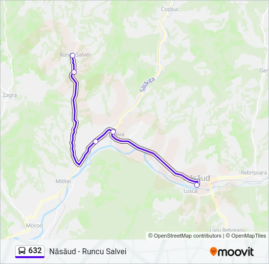 632 Bus Line Map