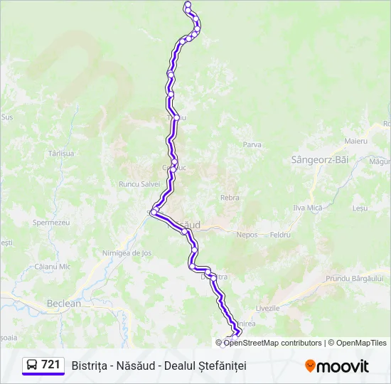 721 Bus Line Map