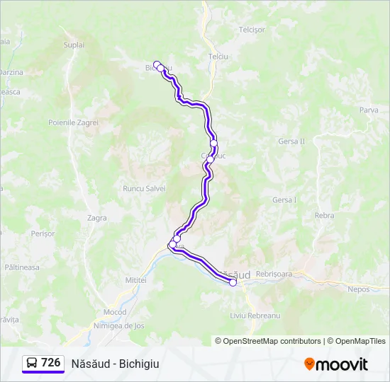 726 Bus Line Map