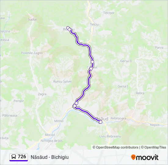 726 Bus Line Map