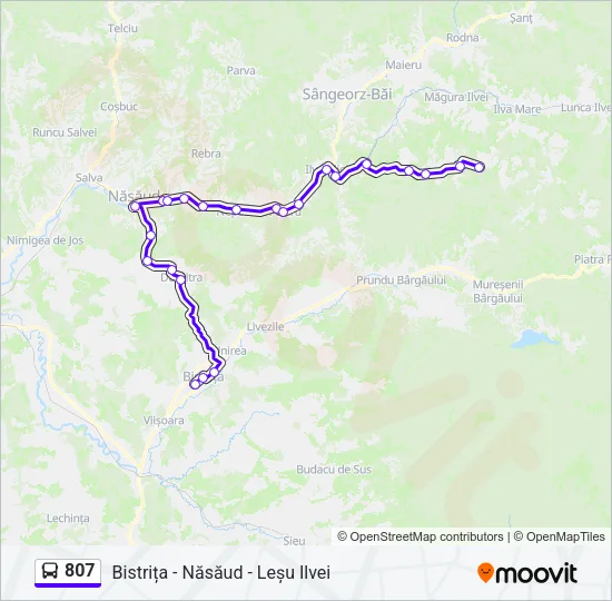807 Bus Line Map