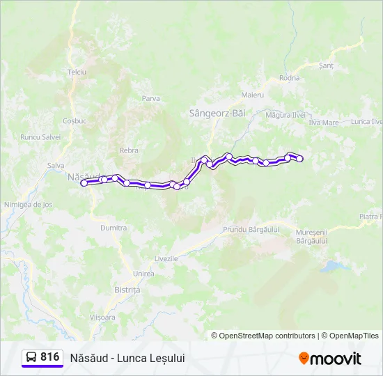 816 Bus Line Map