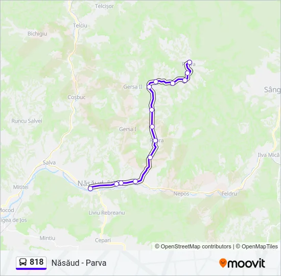818 Bus Line Map