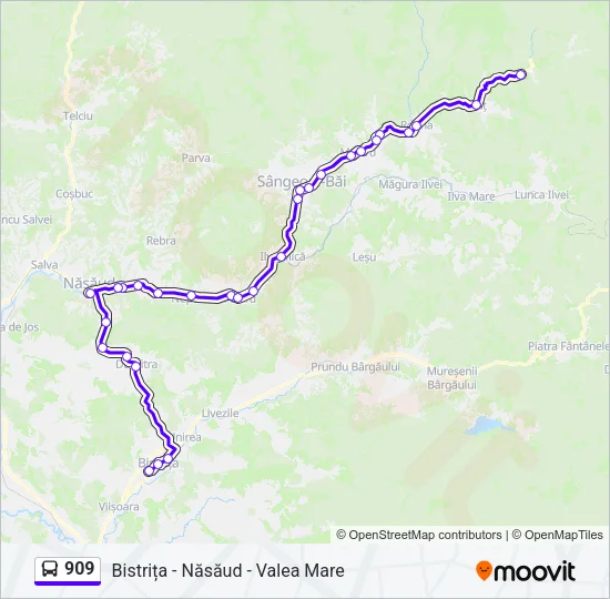 909 Bus Line Map