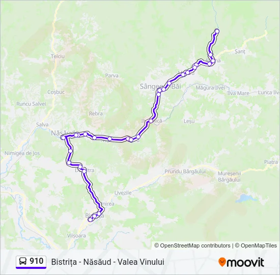 910 Bus Line Map