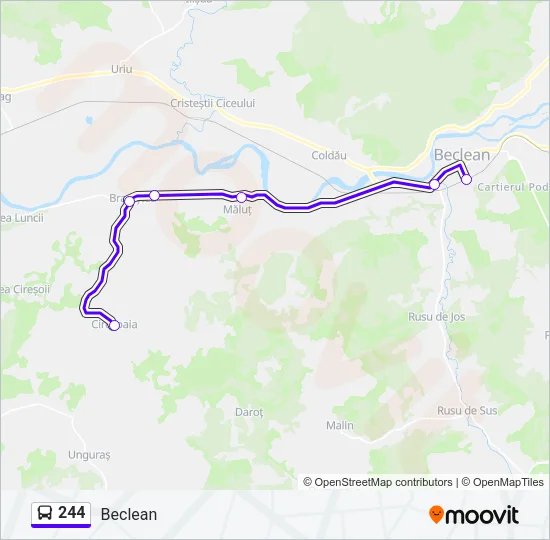 244 Bus Line Map