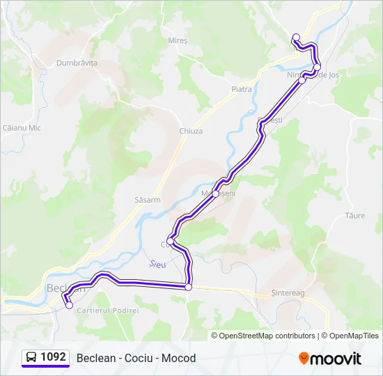 1092 Bus Line Map
