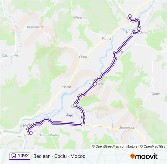 1092 Bus Line Map