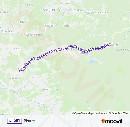 501 Bus Line Map