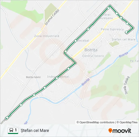 1 Bus Line Map
