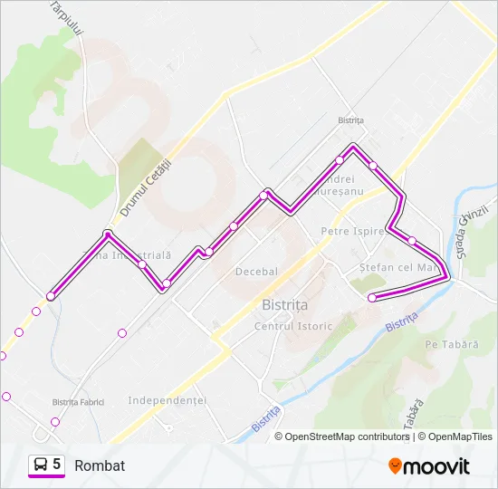 5 Bus Line Map