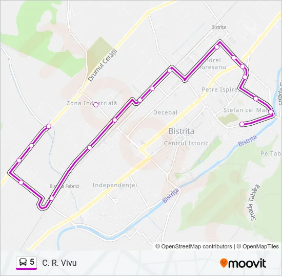 5 Bus Line Map