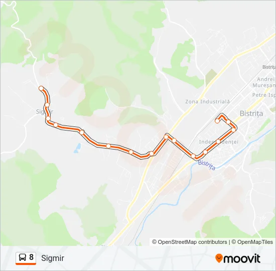 8 Bus Line Map