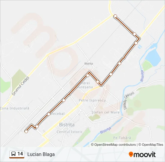 14 Bus Line Map