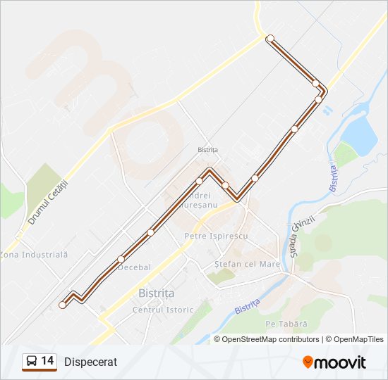 14 bus Line Map