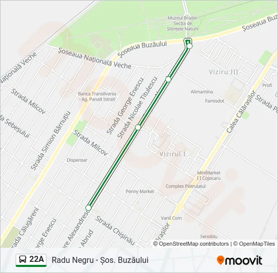 22A Bus Line Map