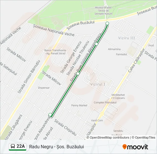 22A Bus Line Map