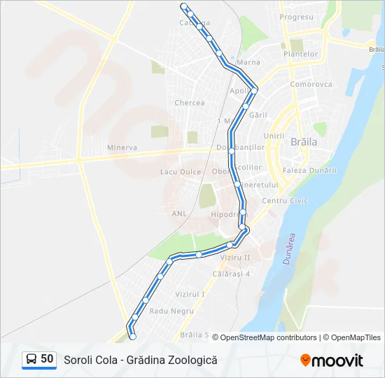 50 Bus Line Map