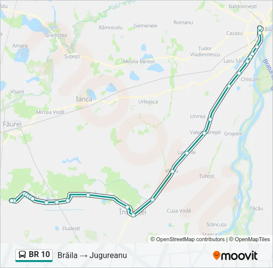 BR 10 Bus Line Map