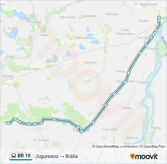 BR 10 Bus Line Map