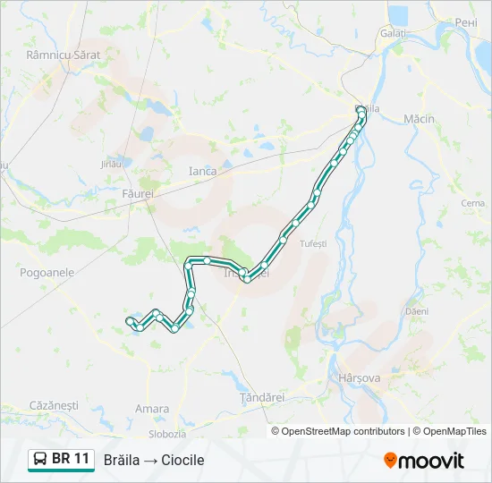 BR 11 Bus Line Map