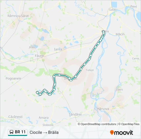BR 11 Bus Line Map