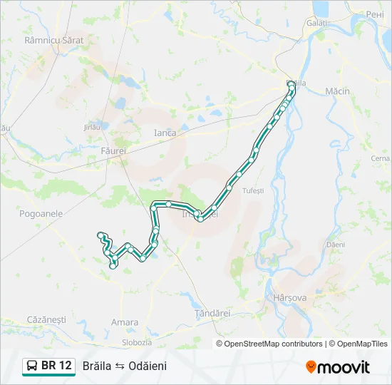 BR 12 Bus Line Map