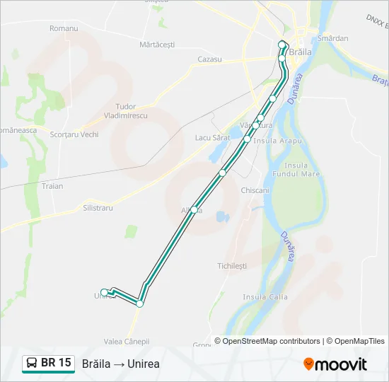 BR 15 Bus Line Map